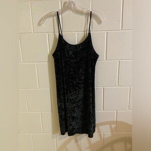 Victoria’s Secret sexy black crushed velvet slip dress